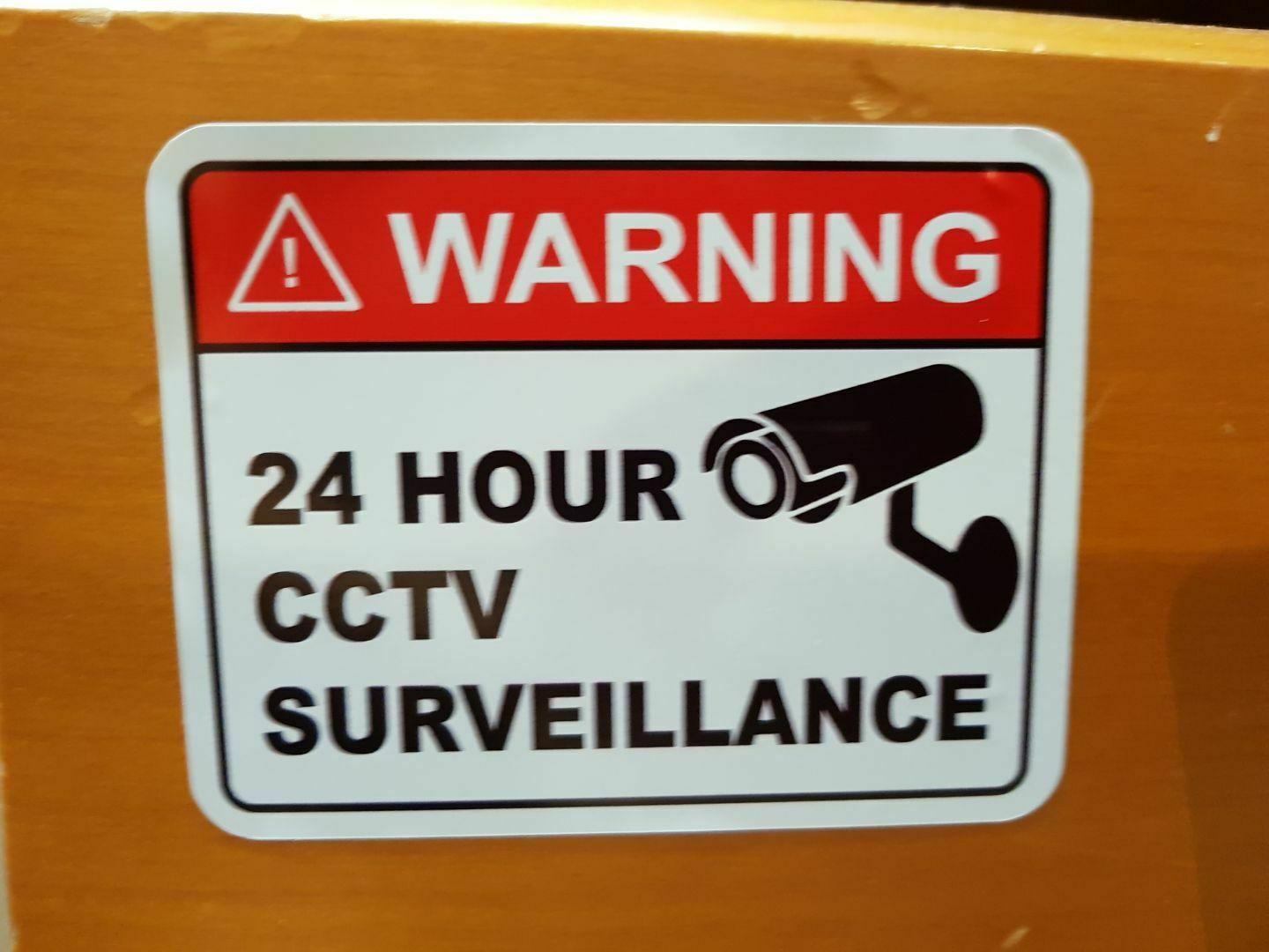 Security Camera Stickers 6-Pack Security Camera - CCTV Surveillance ...