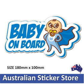 Baby On Board Vinyl Sticker Decal for car,ute,4x4 - Boss Hero  Baby, cute funny