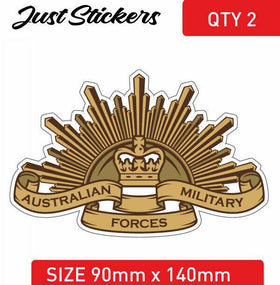 2 x Australian Army Decal Sticker Australian Military Patriotic logo