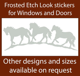 Frosted horse sticker for glass windows and doors