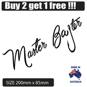Master Baiter Fishing Sticker, Boat, 4x4