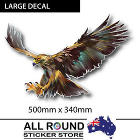 LARGE 500mm Colourful Flying Eagle sticker decal RV Motorhome, 4X4, vehicle,
