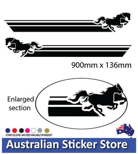900mm Horse Stripe sticker decals for Horse Float, Motorhome, Trucks , Vehicles