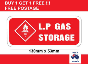 LPG Gas Storage sticker decal