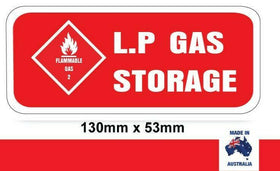 2 x LPG Gas Storage sticker decal