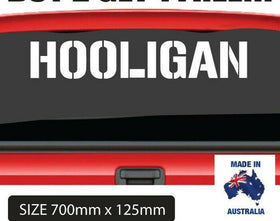 Large funny Hooligan Car Sticker 4x4 Decal Vinyl JDM  Race Drift Hoon