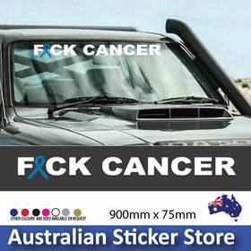 Fck-Cancer-sticker-decal-WINDSCREEN-STICKER-DECAL--popular COLON CANCER AWARENES
