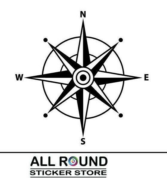 Compass Rv Symbol Compass sticker decal RV Motorhome, 4X4, Boat , Caravan 220MM X 220MM ...