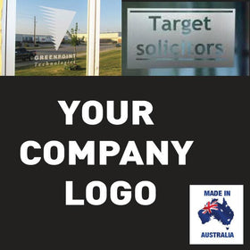 COMPANY LOGO  FROSTED ETCH GLASS SAFETY DOOR WINDOW STICKERS