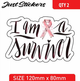 IM A SURVIVOR  CANCER Awareness sticker car sticker , bumper sticker , skate ,
