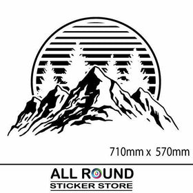 Large sticker decal RV Motorhome, 4X4, Caravan mountain logo