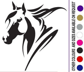 HORSE  HEAD DECAL UTE 4WD HORSE FLOAT TRAILER TRUCK 006