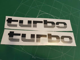 2 x TURBO Stickers 4WD 4x4 Sticker