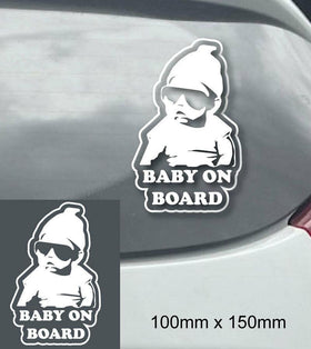 Baby on Board cool baby with sunglasses Car Sticker