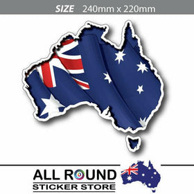 Large Australian Map decal sticker decal for , motorhome, 4x4 , trailer, Caravan