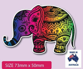 2x Elephant Rainbow Sticker funny car bumper sticker Popular 73mm