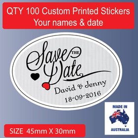 100 x Personalised Wedding Bomboniere Envelope  Sticker Seals Labels