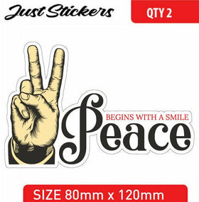 Peace sign  sticker car sticker , bumper sticker , skate , bike, window, laptop,