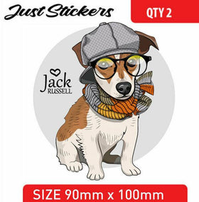 funny Jack Russell Car sticker  bumper sticker , skate , sticker , bike,  cute