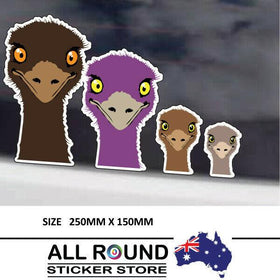 Peeking Emus  cute peeping car sticker popular ebay, window sticker
