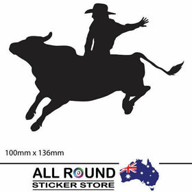 Bull Riding  sticker decal 001 Cowboy Cowgirl