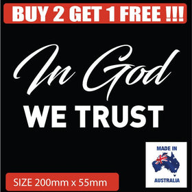 In God we trust Religious Car sticker Decal Popular Christian sticker
