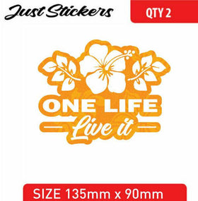 One Life Surf  car sticker , bumper sticker , skate , sticker , laptop  window,