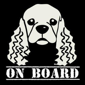 Cocker Spaniel dog on board car sticker decal
