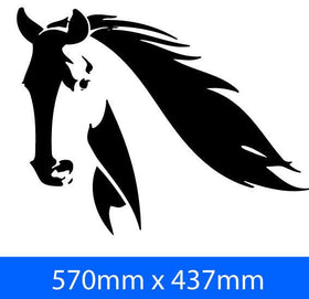 1 x LARGE HORSE  DECAL UTE 4WD HORSE FLOAT TRUCK STYLE 003