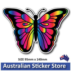 Rainbow Butterfly sticker decal for car , laptop, fridge, window