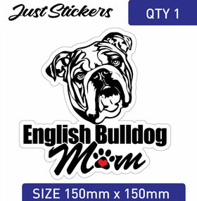ENGLISH BULLDOG ON BOARD  Car sticker  bumper sticker , skate , sticker , bike,