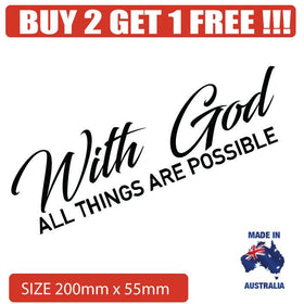 With God Religious Car sticker Decal Popular Christian sticker