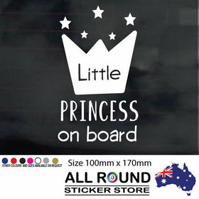 Little Princess Baby on board car sticker, cute baby window sticker