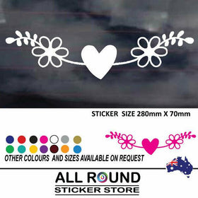 Bohemian flower heart tattoo car  Sticker Decal Cute Girl Girl JDM