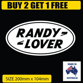 RANDY LOVER DECAL STICKER 4X4 AWD OFF ROAD  DECALS STICKER