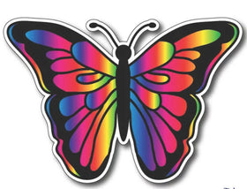 Rainbow Butterfly sticker decal for car , laptop, fridge, window