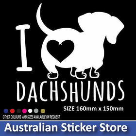 Cute dachshund dog car  sticker  
