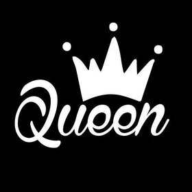 Queen with crown FUNNY CAR BUMPER STICKER CUTE POPULAR