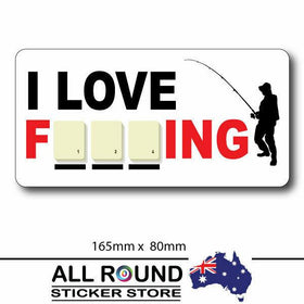 I LOVE FISHING   funny fishing car sticker popular boating camping 4x4 sticker