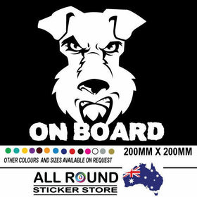 Fox Terrier On Board Dog Sticker sticker popular  car  Sticker Decal angry dog