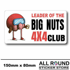 LEADER OF THE BIG NUTS 4X4 CLUB  jdm drift Cute car sticker decal  FUNNY bumper