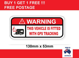 GPS Warning sticker for RV campervan
