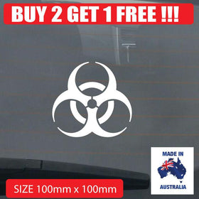 Biohazard zombie symbol Car Sticker BUY 2 GET 1 FREE !!!