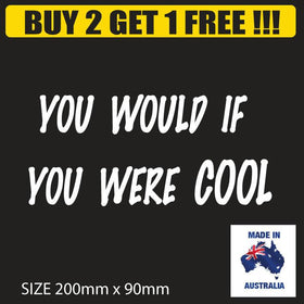 you-would-if-you-were-cool car sticker 4wd skate surf decal