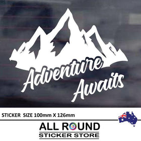 Adventure Awaits car sticker decal, 4x4 Adventure window decal