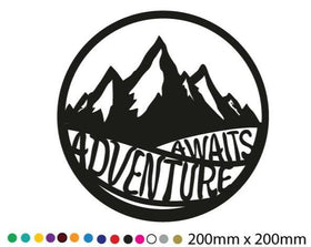 Adventure Awaits, car sticker decal, motorhome decal, 4x4 sticker