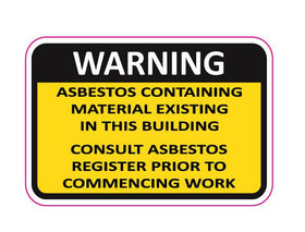 100 Pack Asbestos warning stickers