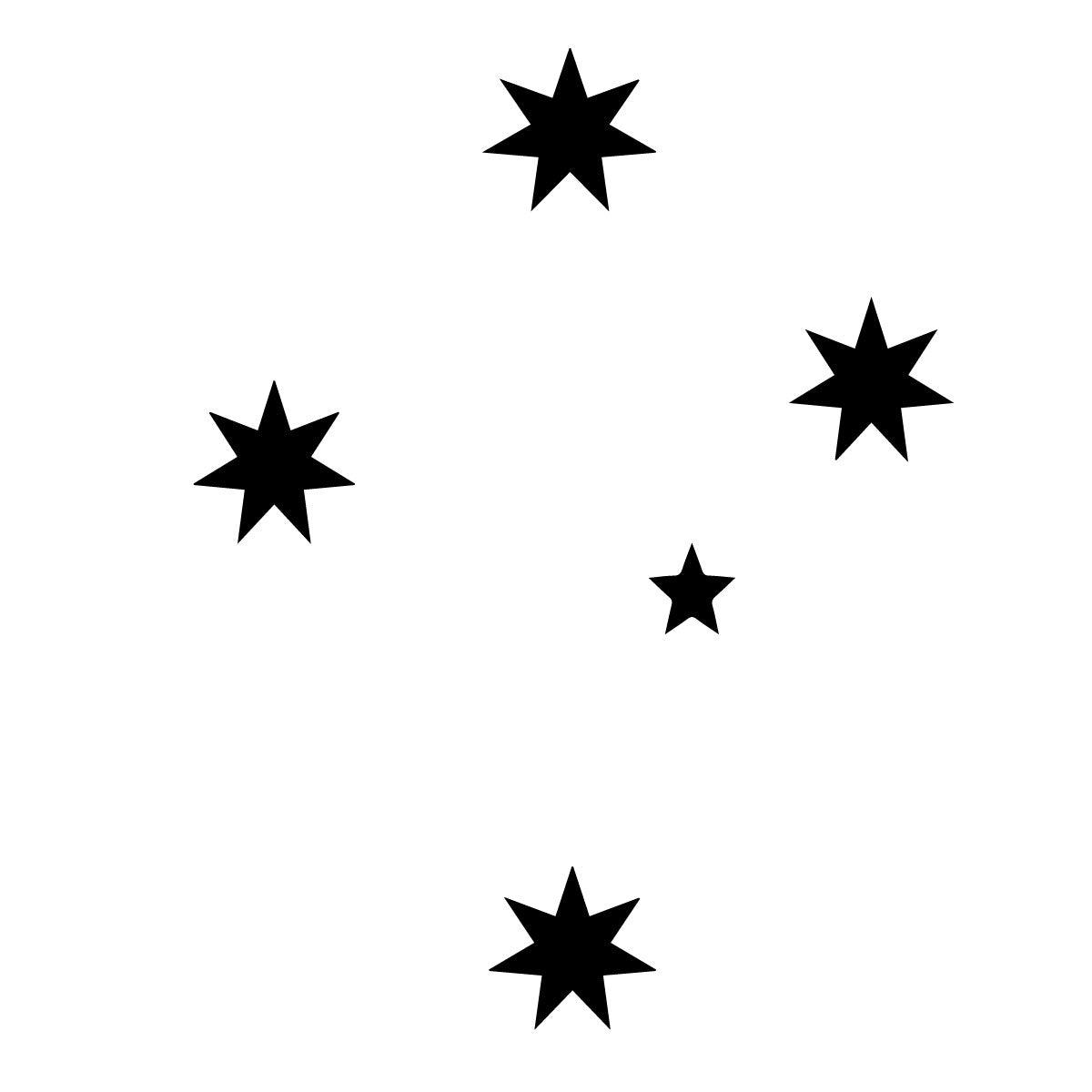 Aus Southern Cross Stars Car Sticker Large 240mm x 320mm - Mega Sticker Store