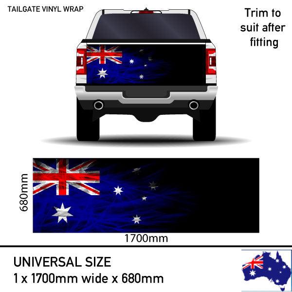 Australian Flag Tailgate Vinyl Wrap Car Sticker suitable for 4x4 4WD Ute truck universal size - Mega Sticker Store