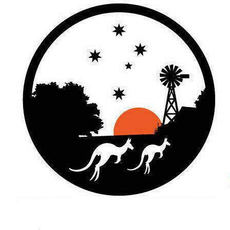 Australian Kangaroo Decal round printed